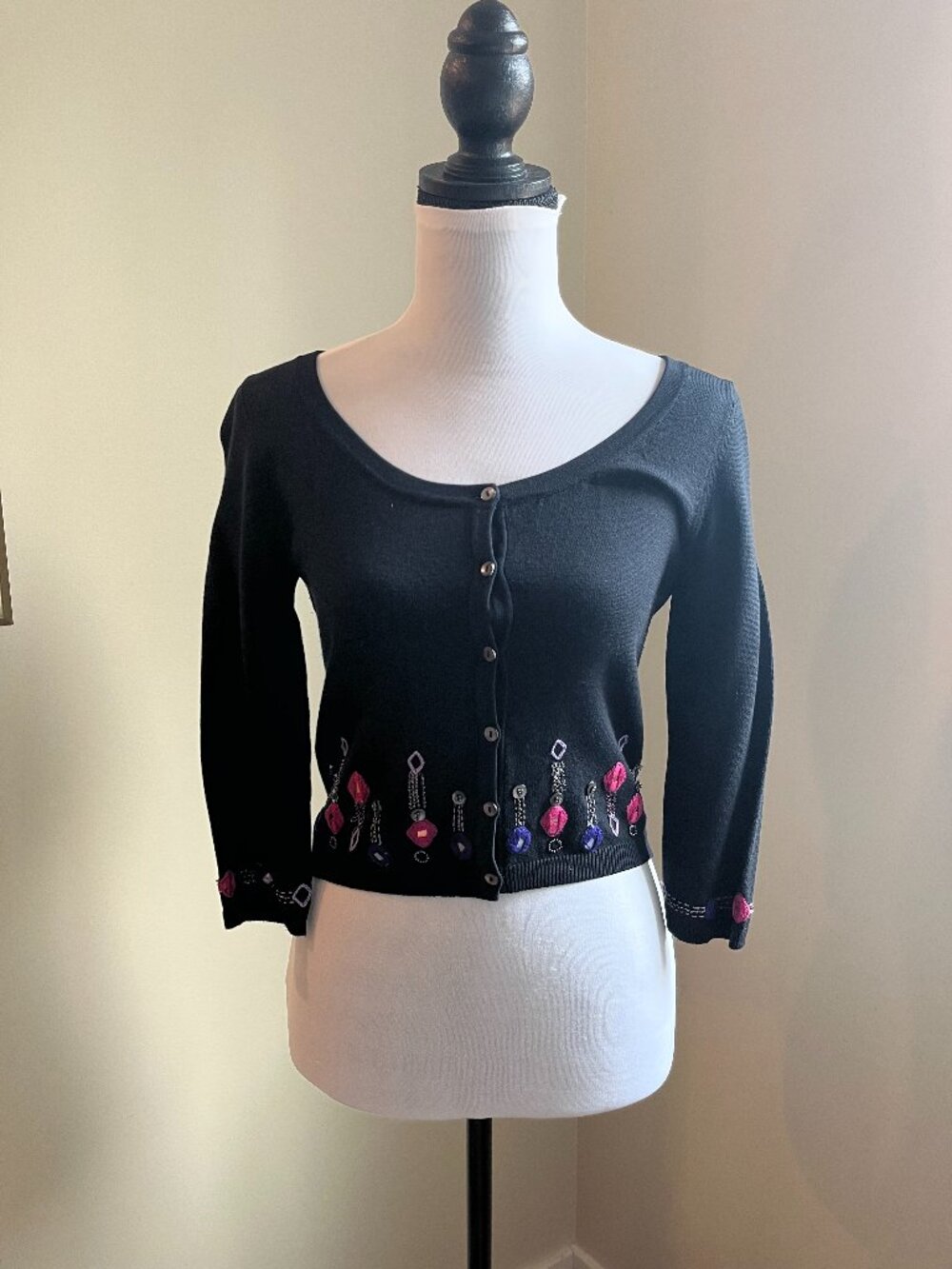 Vintage Betsey Johnson Cardigan, Size Medium